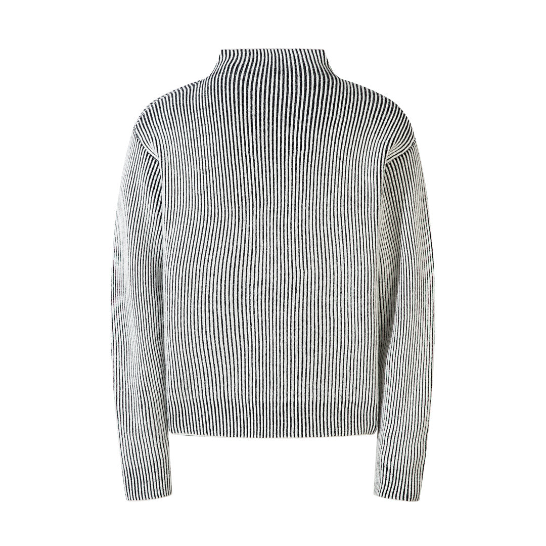 Reversible knit sweater, black