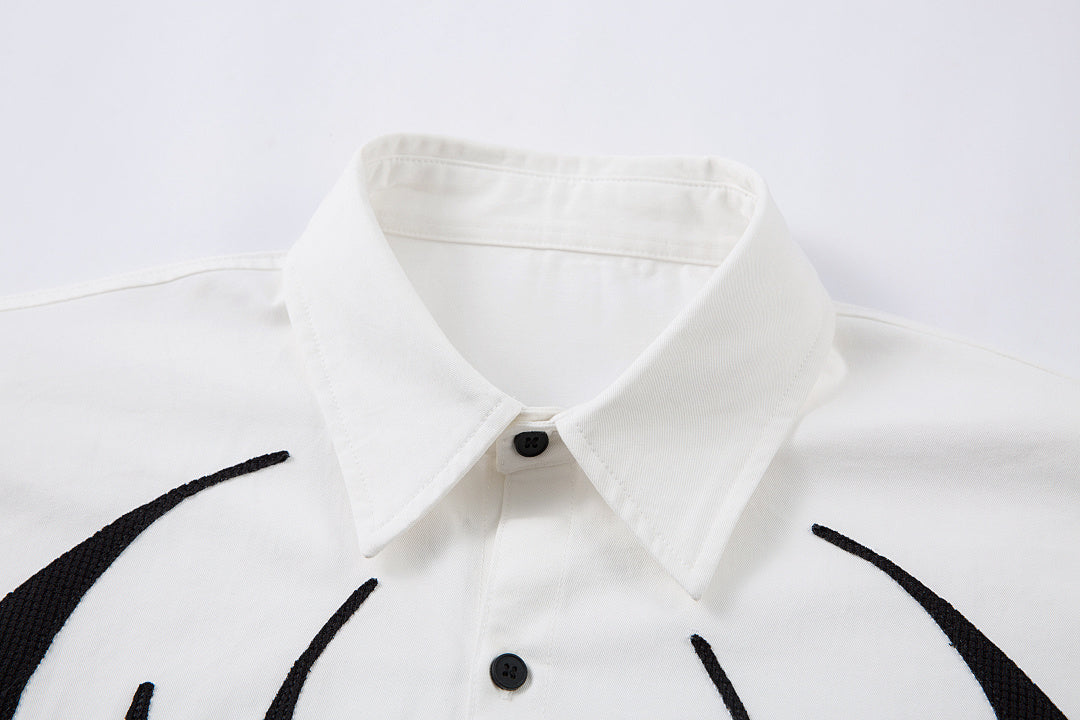 Faux-layered shirt – White
