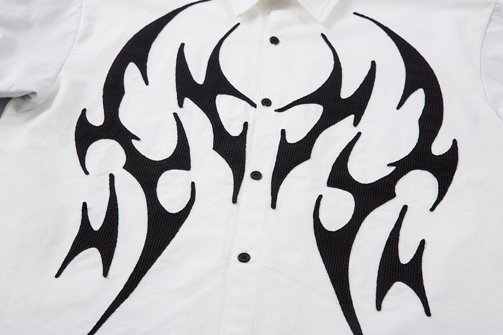 Faux-layered shirt – White