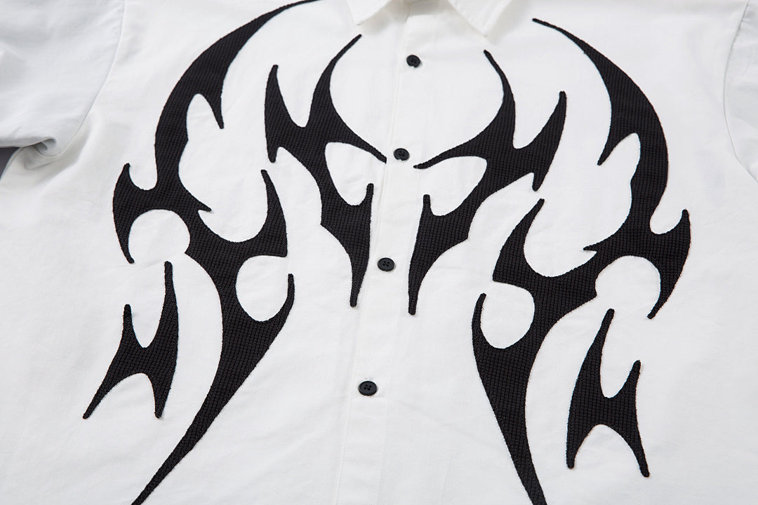 Faux-layered shirt – White