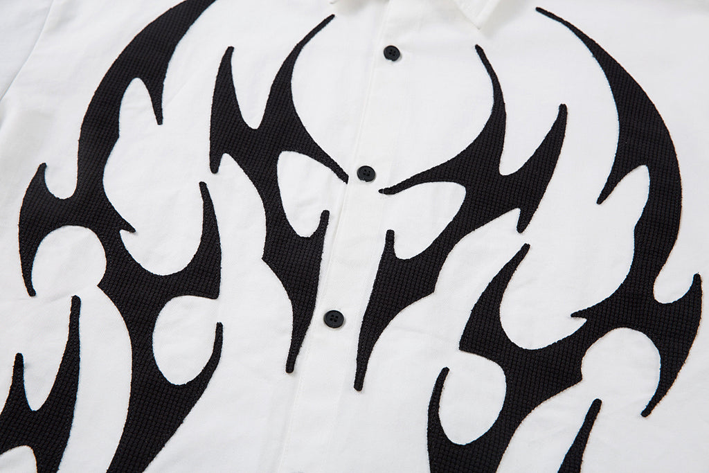 Faux-layered shirt – White