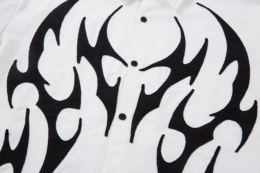 Faux-layered shirt – White