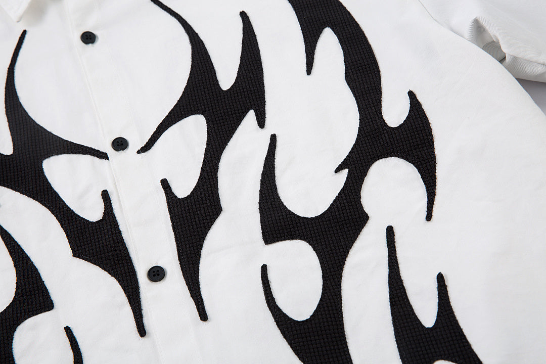 Faux-layered shirt – White