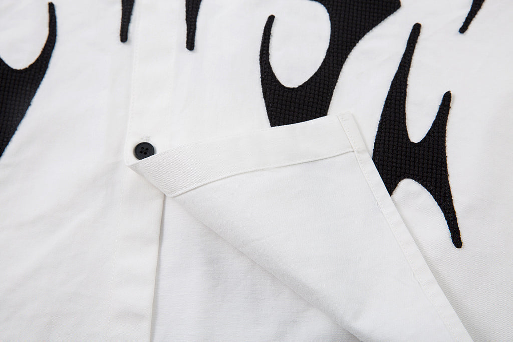 Faux-layered shirt – White
