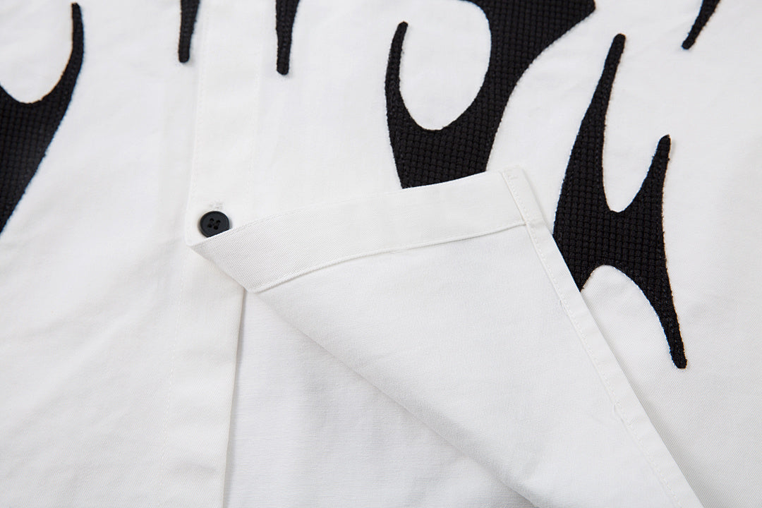 Faux-layered shirt – White