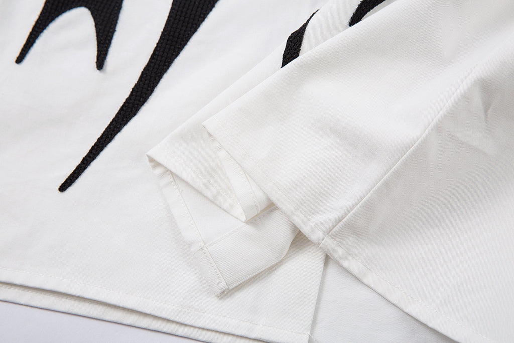 Faux-layered shirt – White