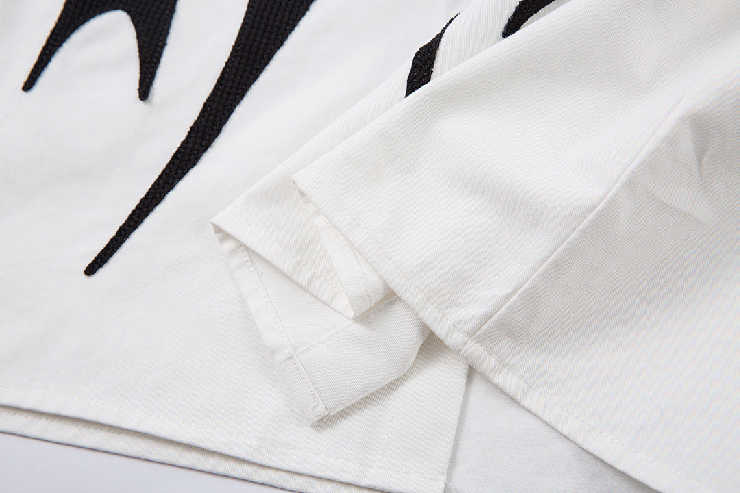 Faux-layered shirt – White