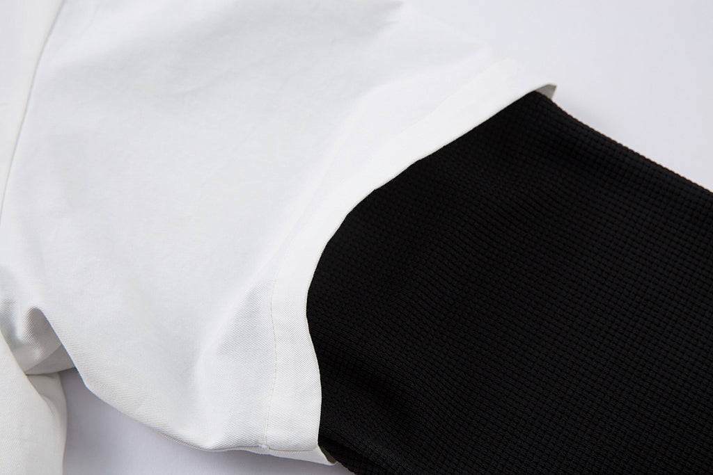 Faux-layered shirt – White