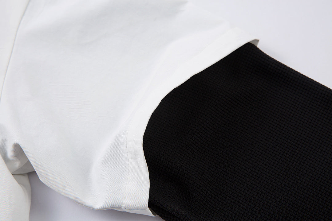 Faux-layered shirt – White