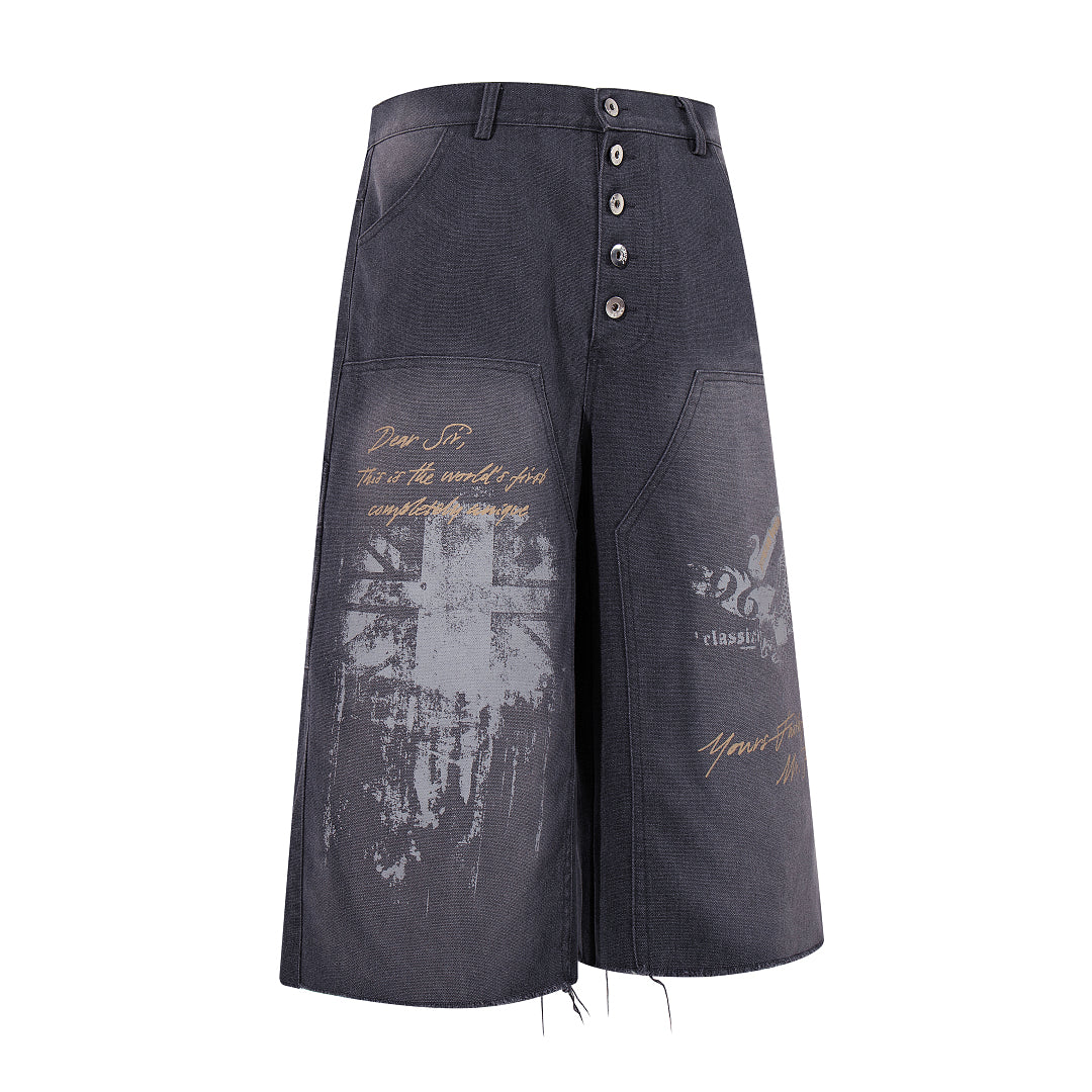 Logging capri pants, black