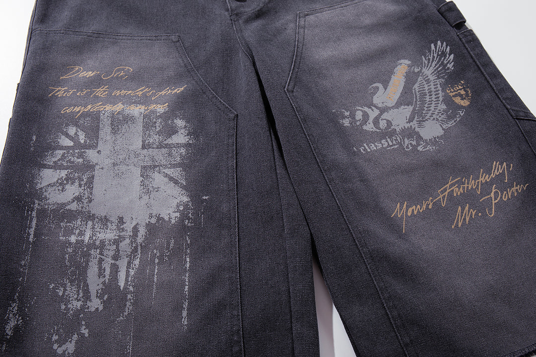 Logging capri pants, black