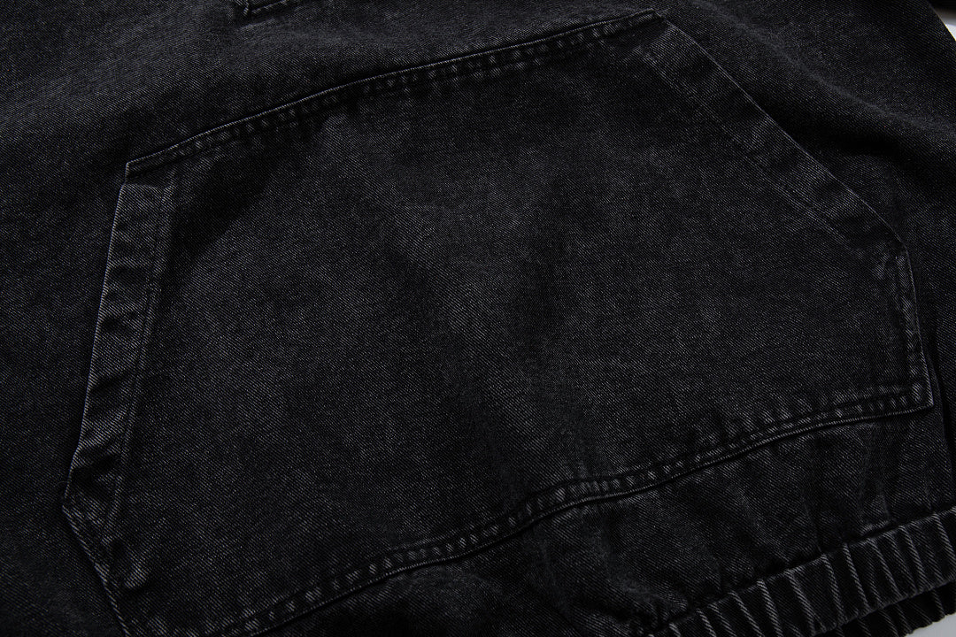 Denim Sweatshirt      Black