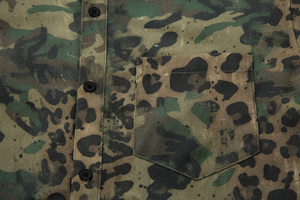 Leopard-print camouflage shirt – Green