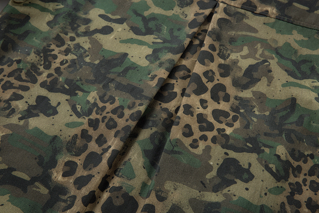 Leopard-print camouflage shirt – Green