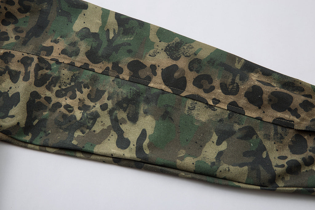 Leopard-print camouflage shirt – Green