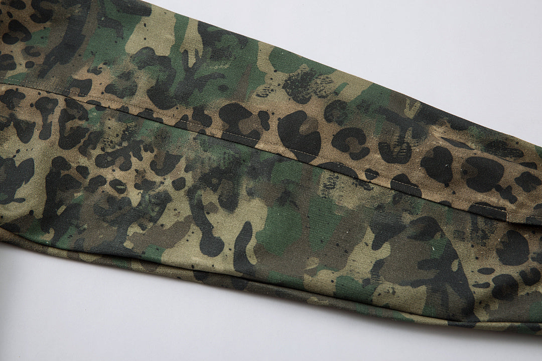 Leopard-print camouflage shirt – Green