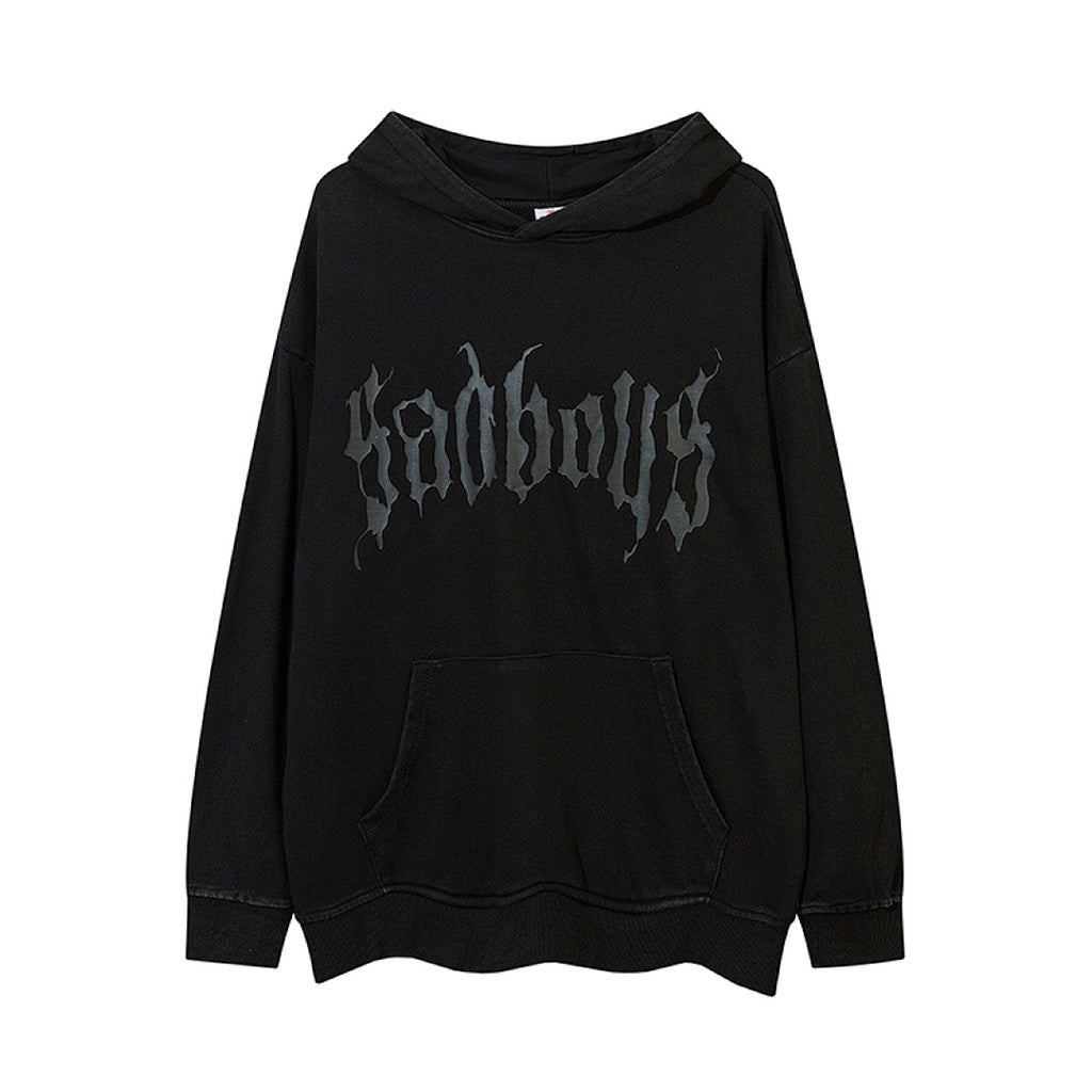 Terry sweatshirt, black, gray