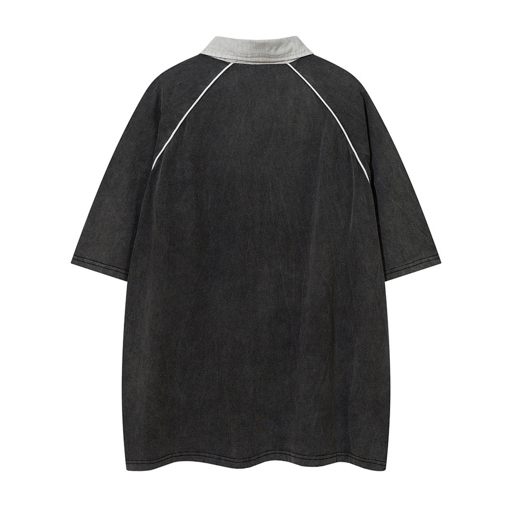 Heavy-wash Polo shirt