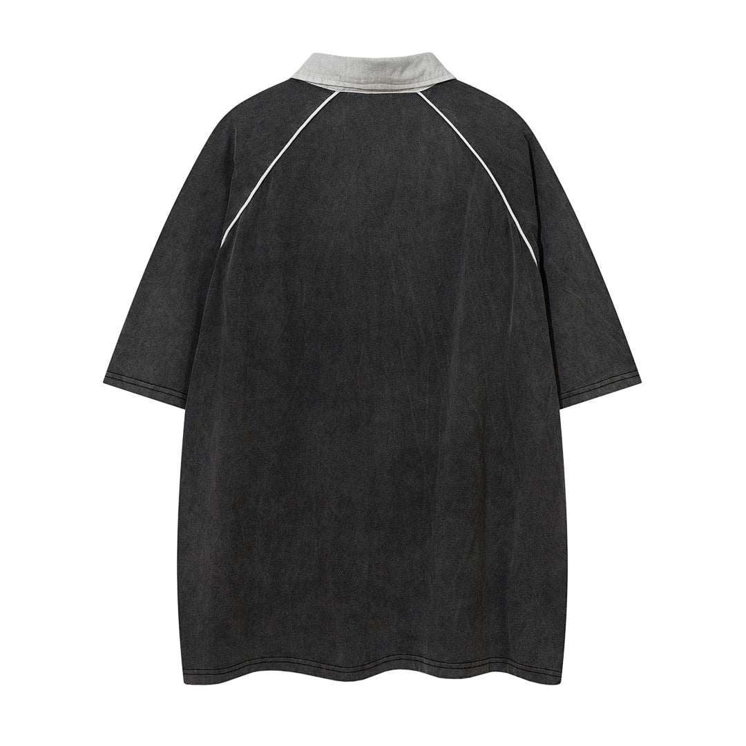 Heavy-wash Polo shirt