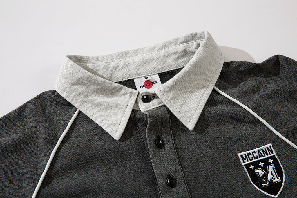 Heavy-wash Polo shirt