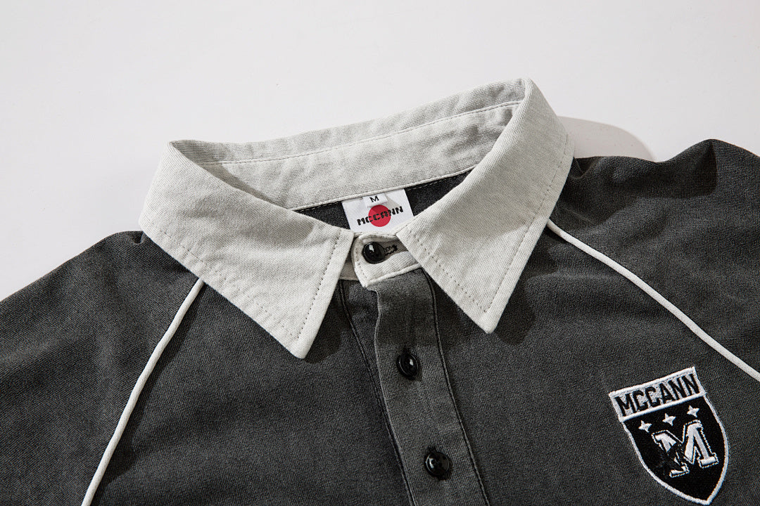 Heavy-wash Polo shirt
