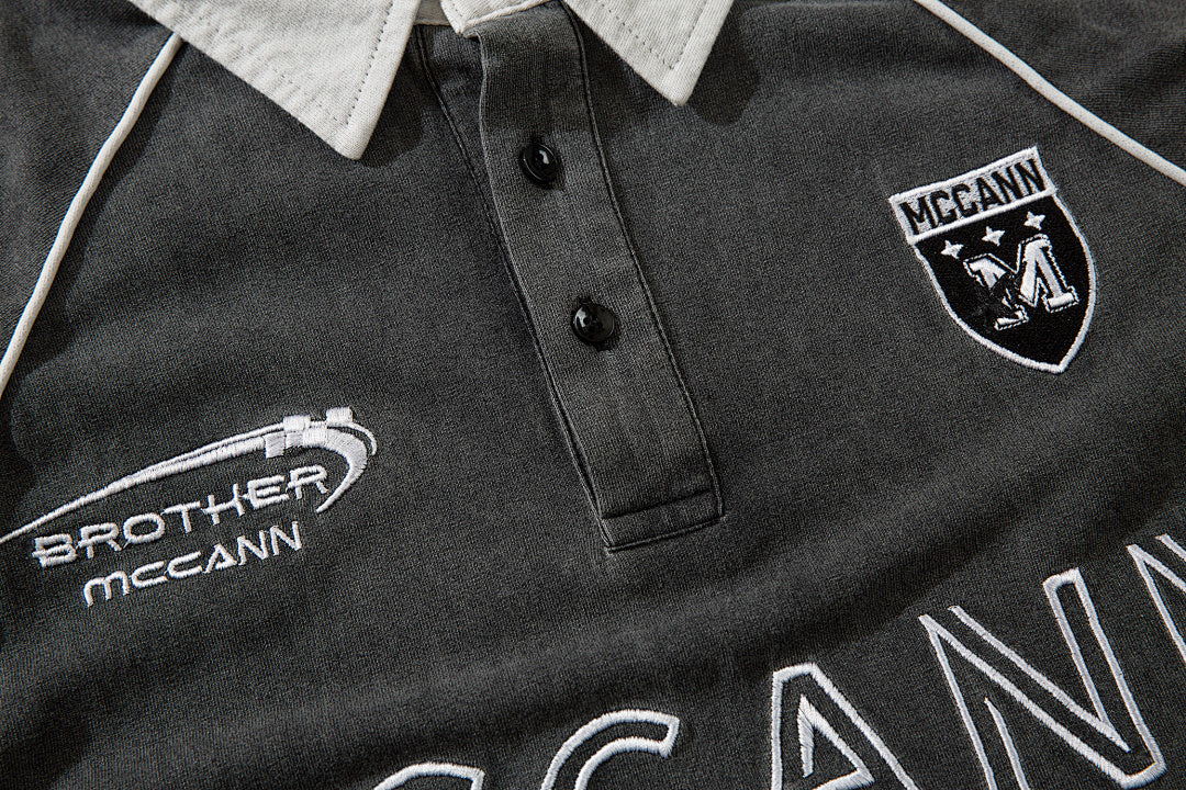 Heavy-wash Polo shirt