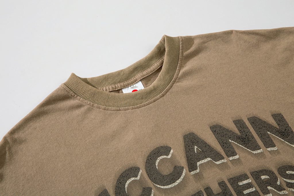Heavy-duty washed short-sleeve T-shirt