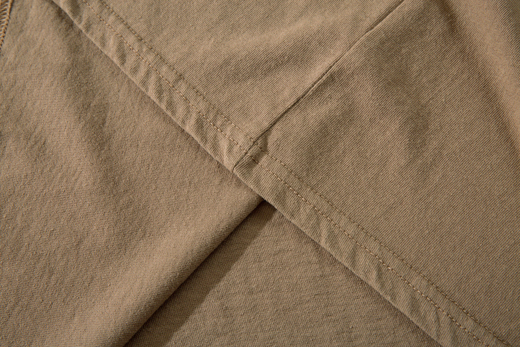 Heavy-duty washed short-sleeve T-shirt