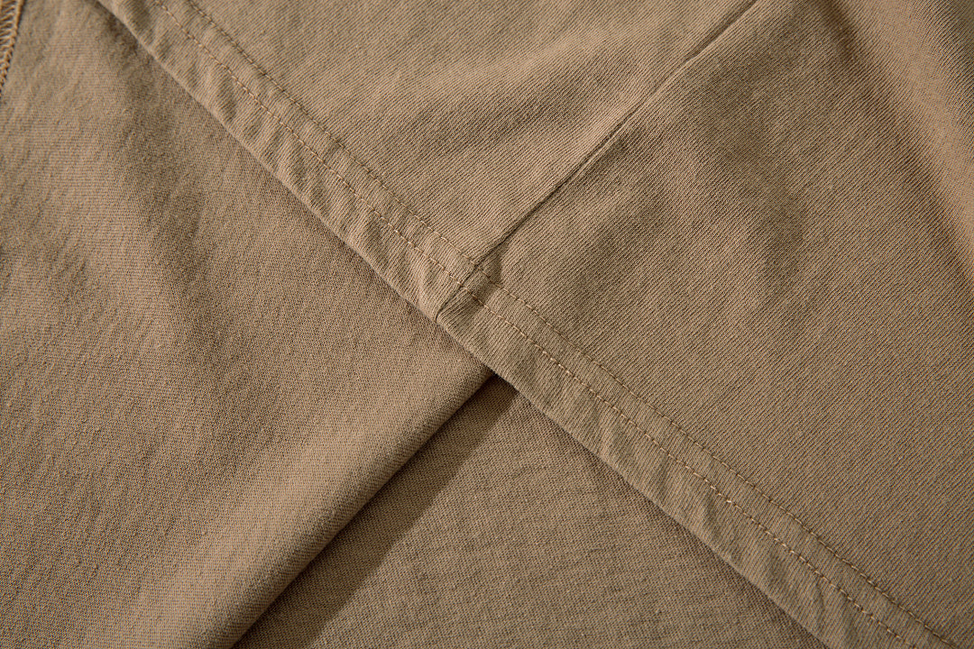 Heavy-duty washed short-sleeve T-shirt