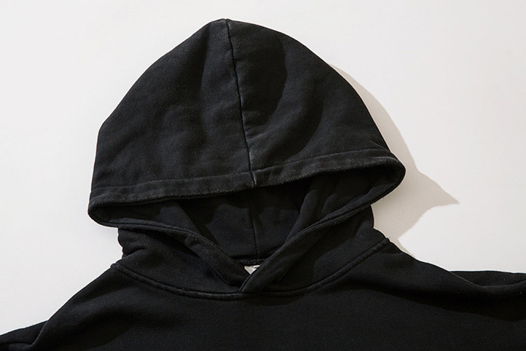 Terry sweatshirt, black, gray