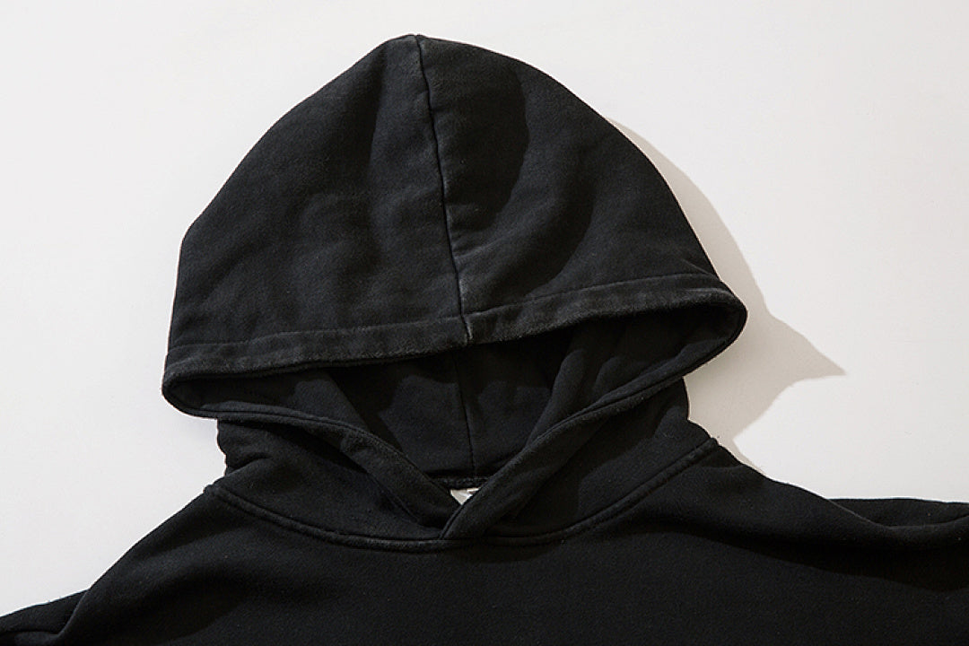 Terry sweatshirt, black, gray