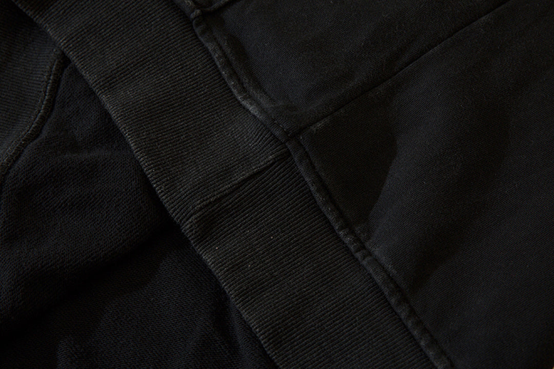 Terry sweatshirt, black, gray