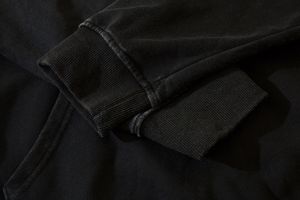 Terry sweatshirt, black, gray