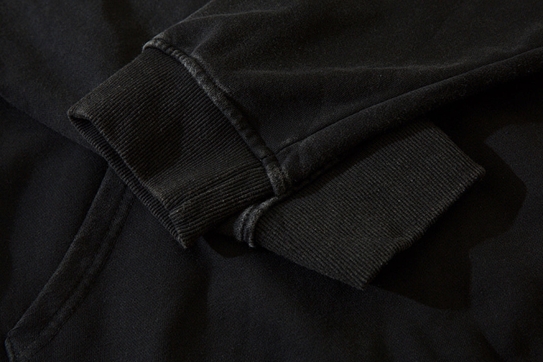Terry sweatshirt, black, gray
