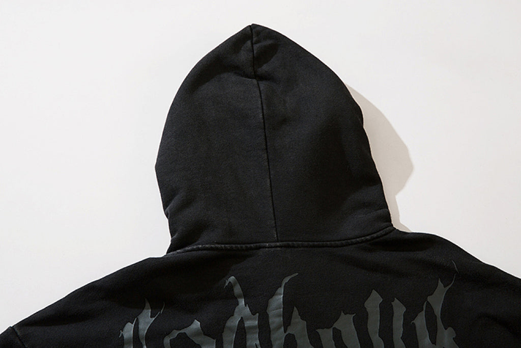 Terry sweatshirt, black, gray