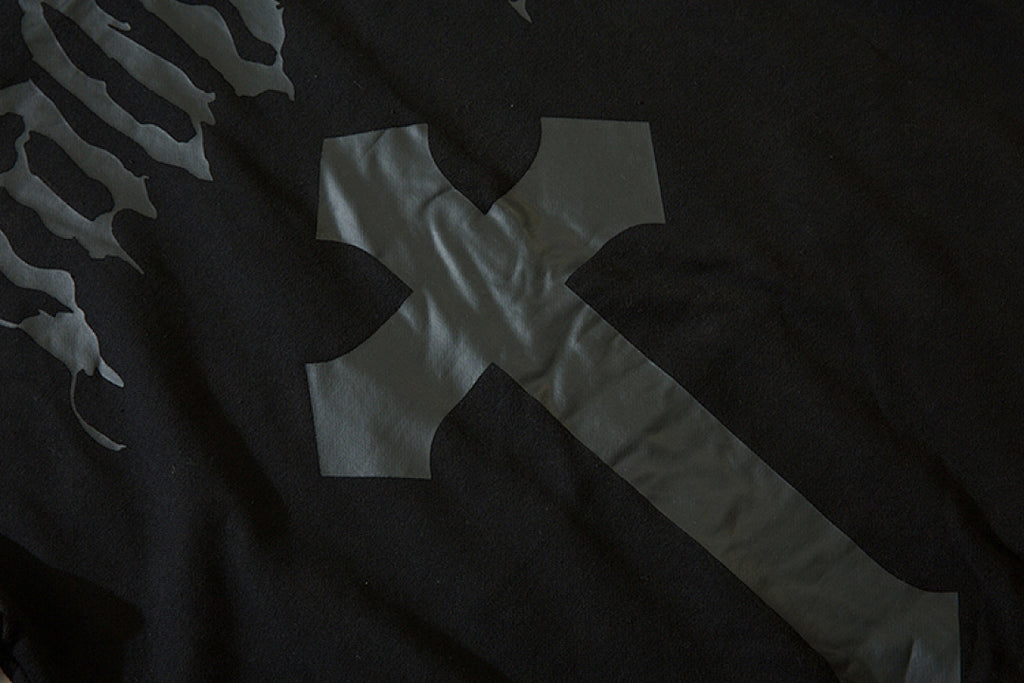 Terry sweatshirt, black, gray