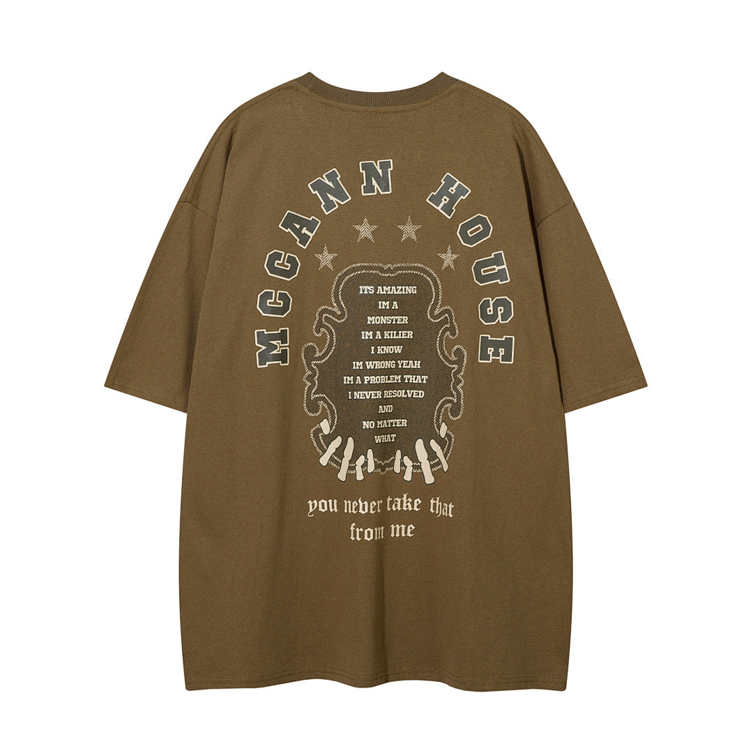 Heavy-duty towel embroidery T-shirt
