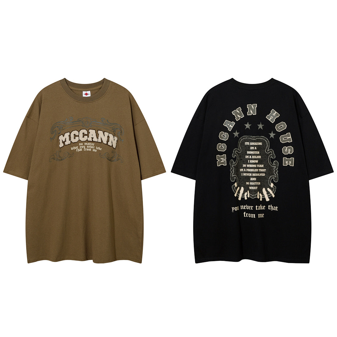 Heavy-duty towel embroidery T-shirt