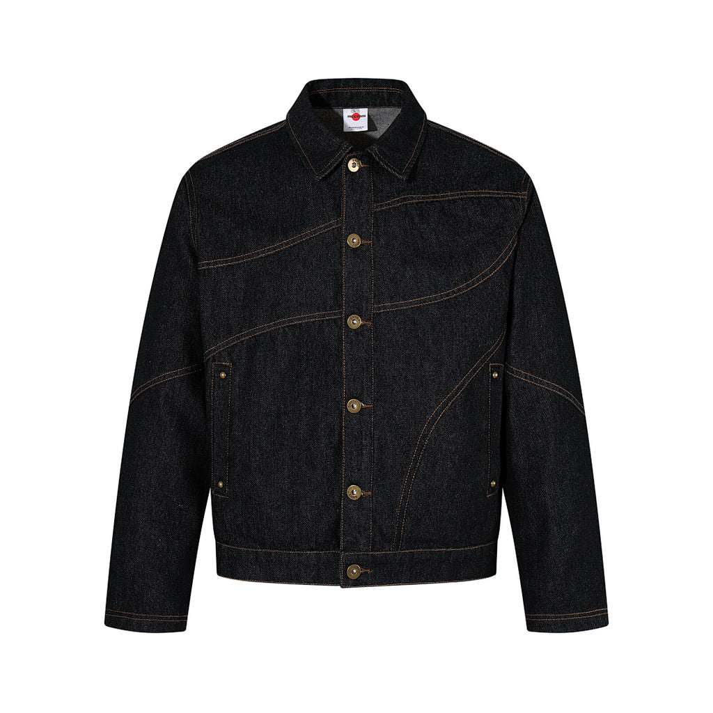 Raw Denim Jacket – Black