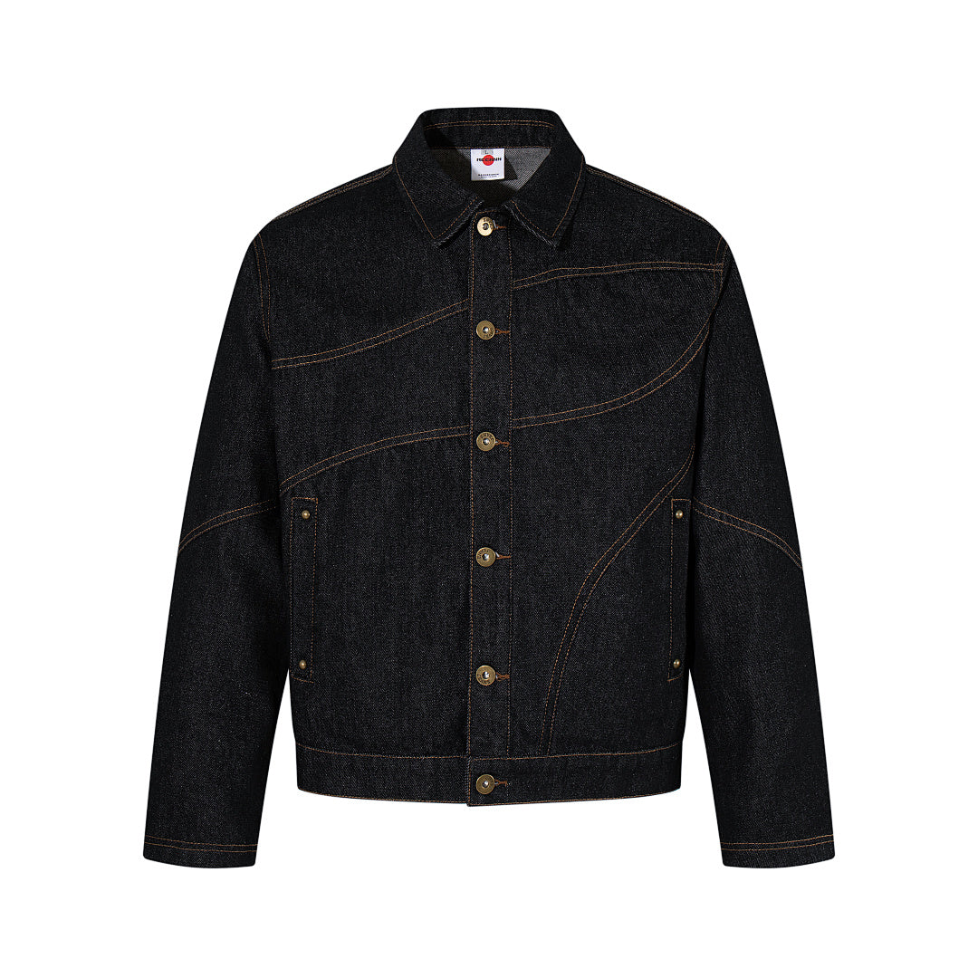 Raw Denim Jacket – Black