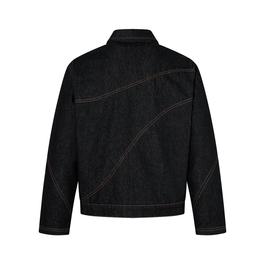 Raw Denim Jacket – Black