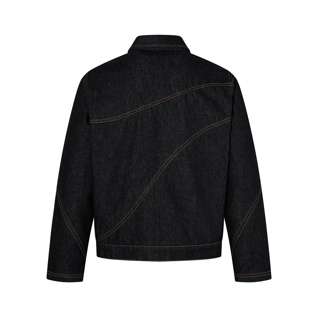 Raw Denim Jacket – Black