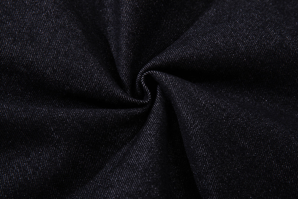 Raw Denim Jeans, Black