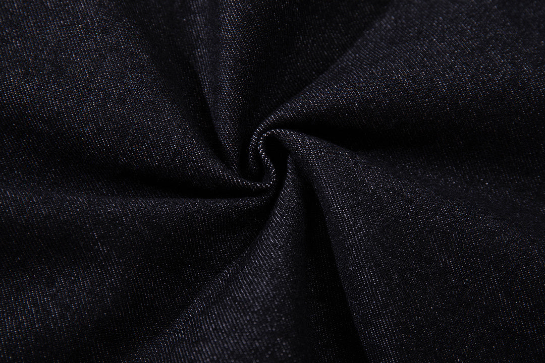 Raw Denim Jeans, Black