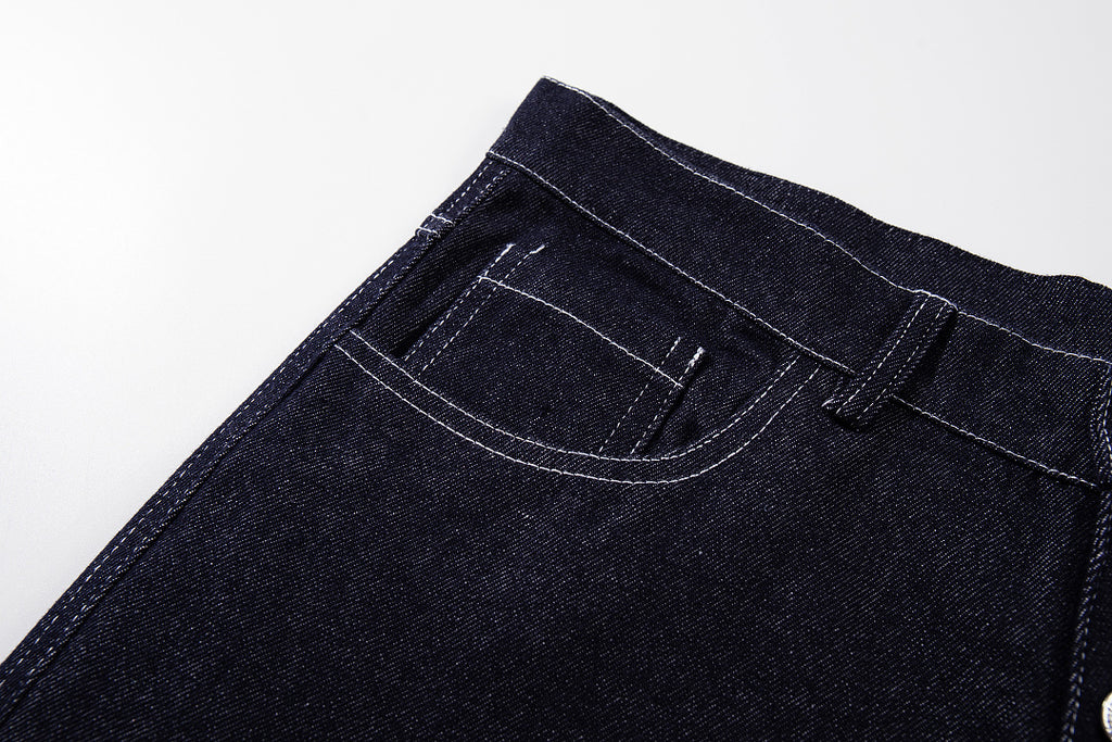 Raw Denim Jeans, Blue,
