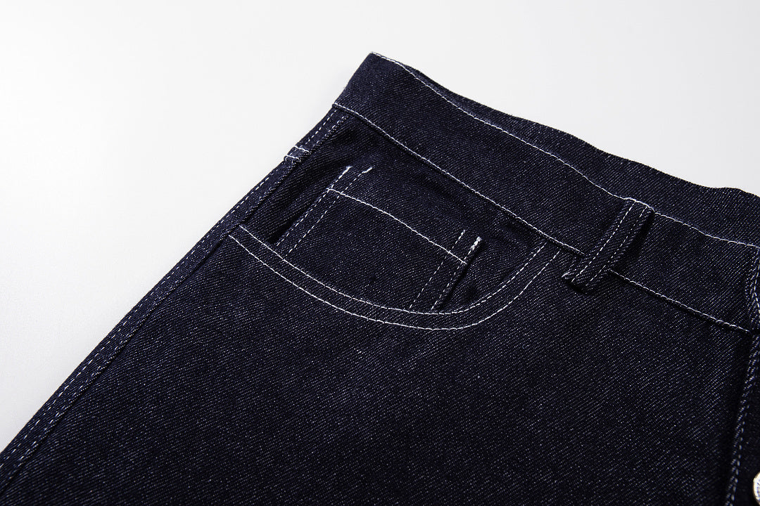 Raw Denim Jeans, Blue,