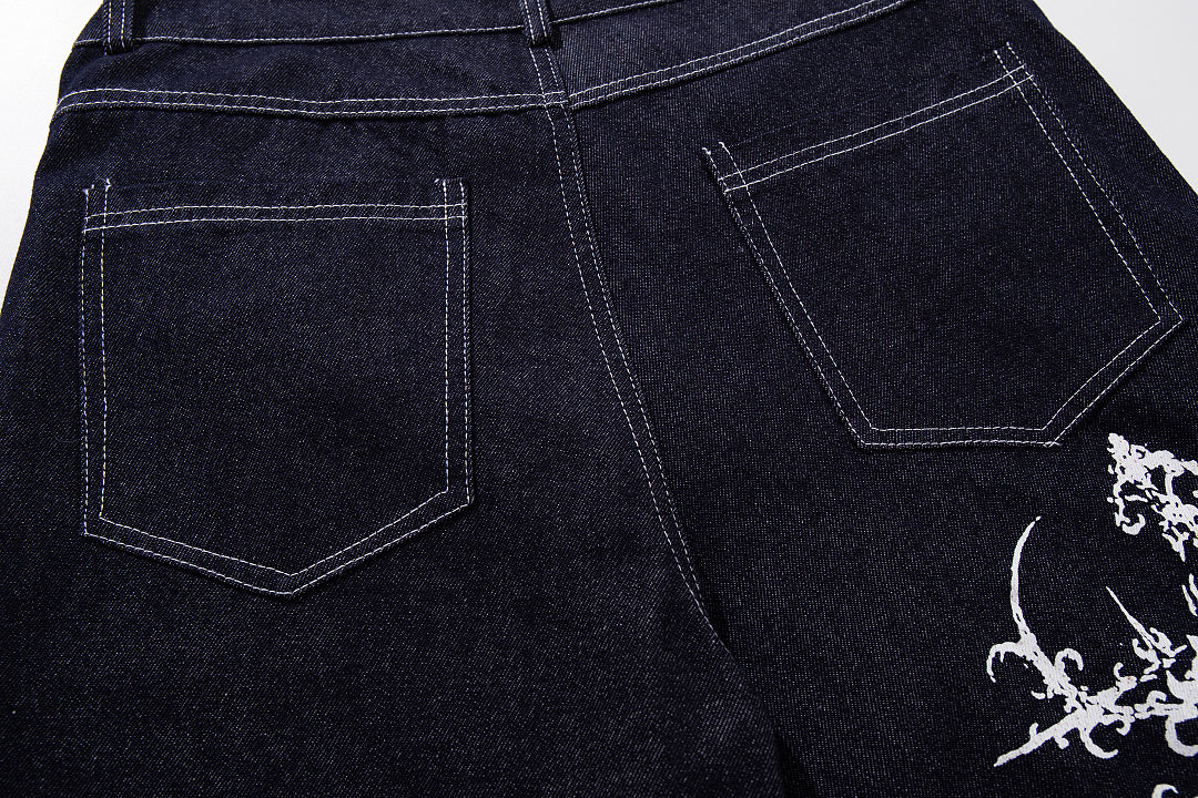 Raw Denim Jeans, Blue,