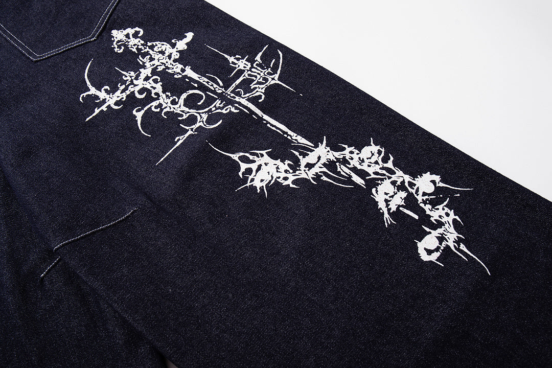 Raw Denim Jeans, Blue,
