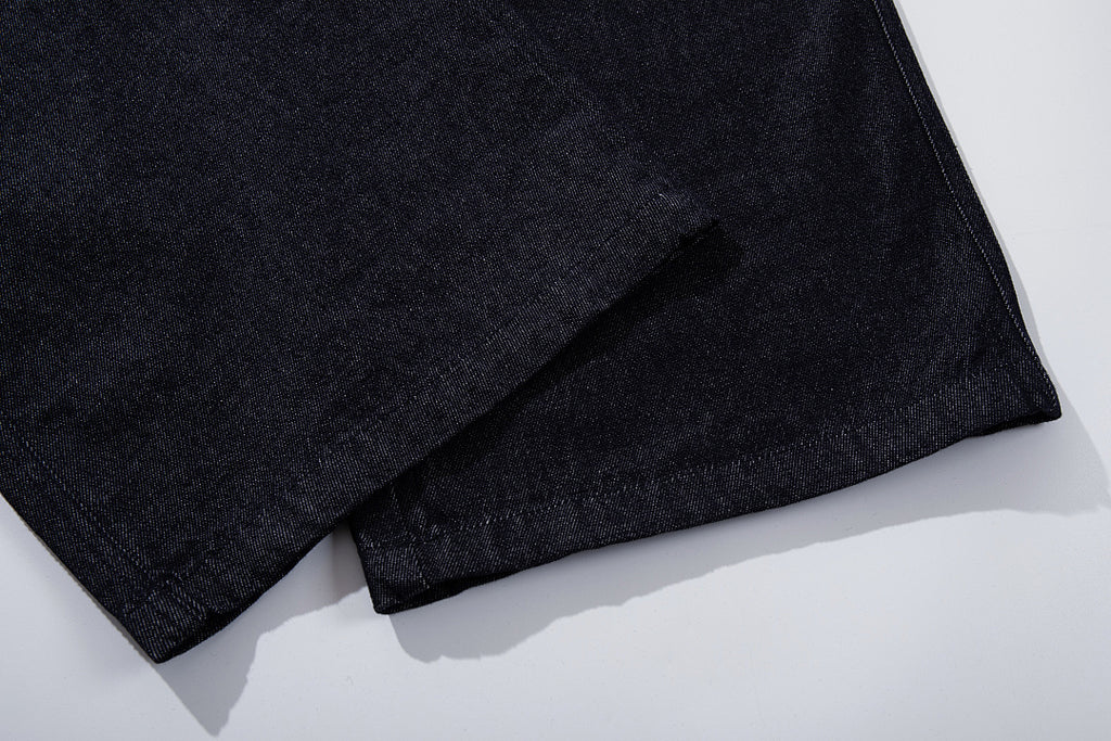 Raw denim jeans, blue