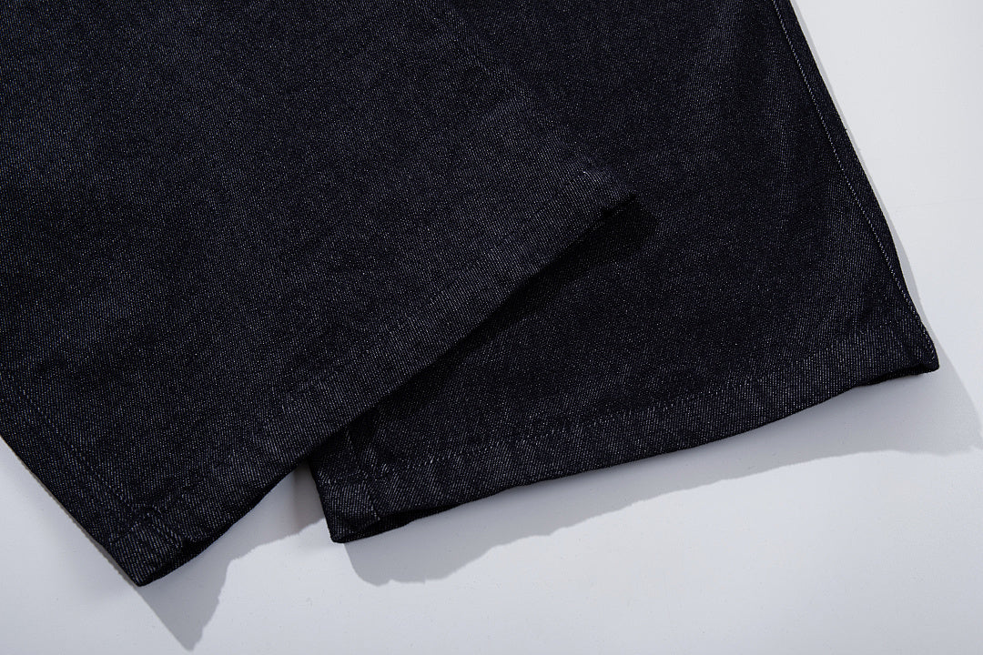 Raw denim jeans, blue